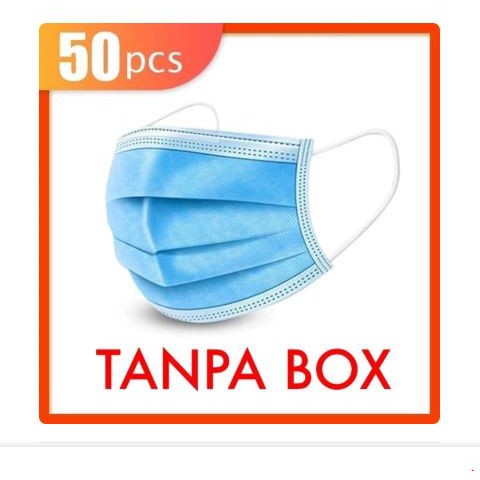 Masker Earloop 3ply surgical Mask Tanpa BOX Bersertifikat