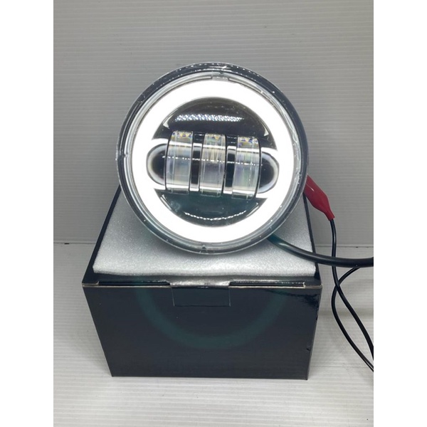 lampu depan C70 4,7inci original import DOT SAE bulat 3 ring putih