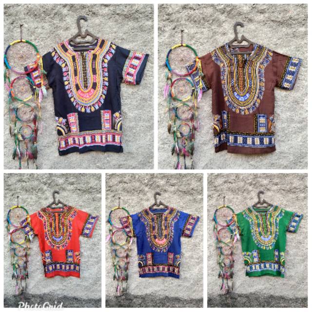 Dashiki warna baju etnik lombok lantai