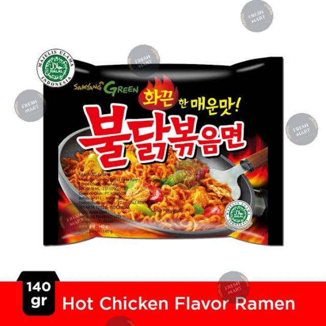 

SAMYANG RAMEN HOT SPICY CHICKEN, CHEESE HALAL 100% LOGO MUI