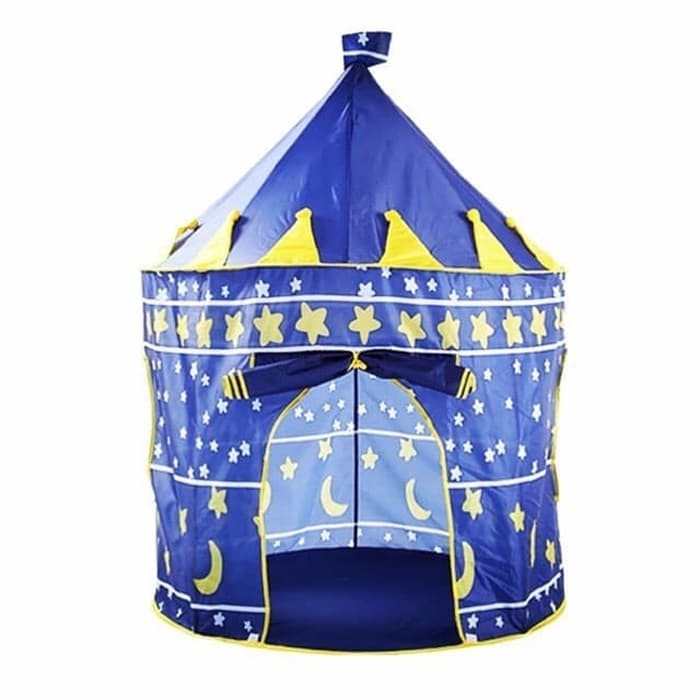 PROMO ( COD ) TENDA KERUCUT CASTLE ISTANA ANAK JUMBO BLUE 105X135CM - MAINAN TENDA ANAK MURAH OUTDOOR