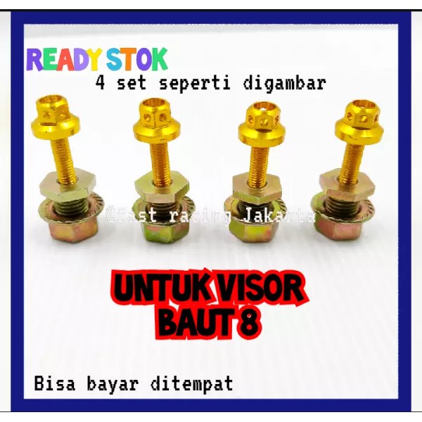 baut anti jebol 4biji + baut probot 4 biji gold nmax