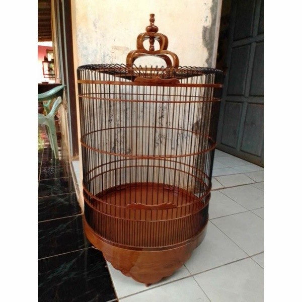 Sangkar Burung Murai Kayu Jati Polos No 2