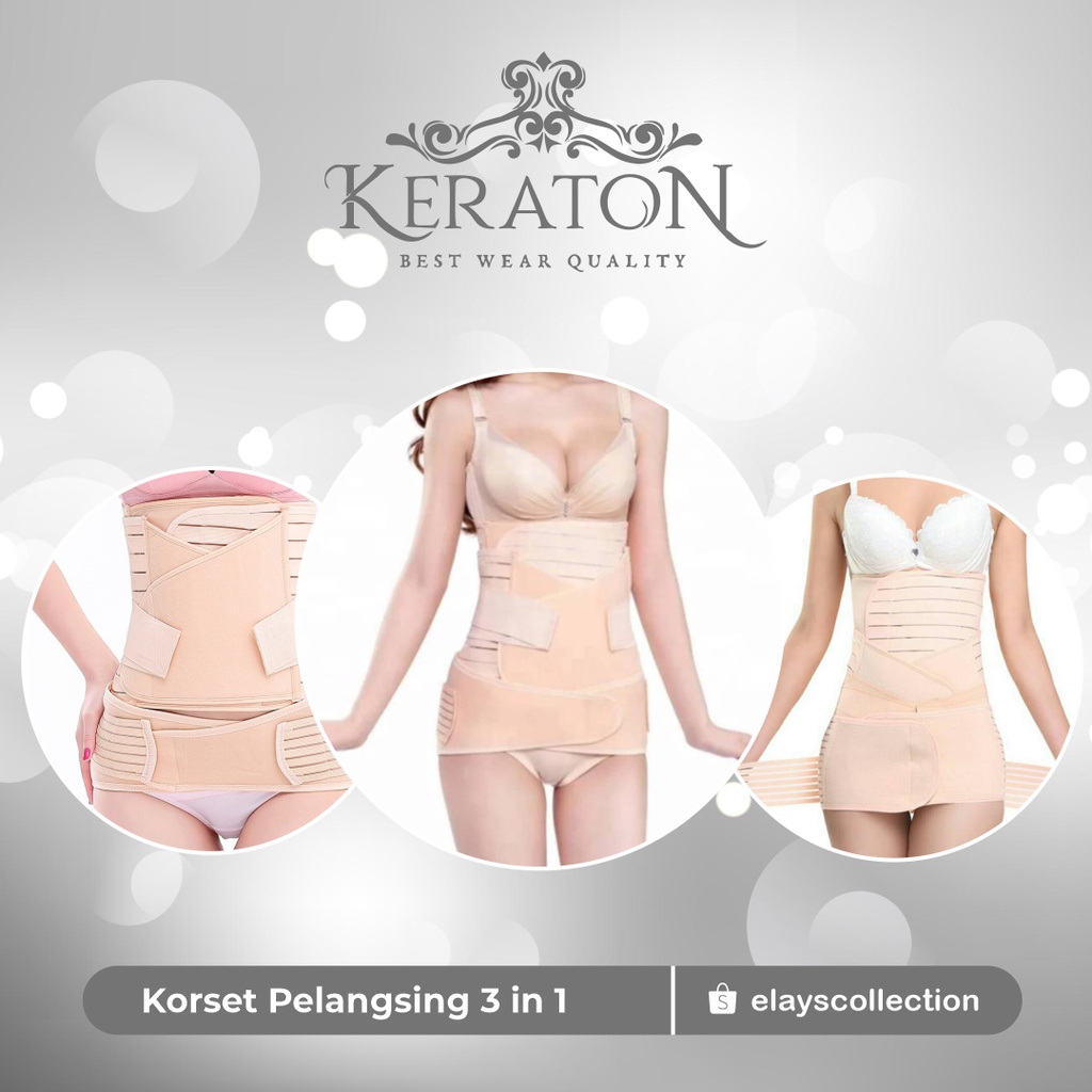 korset 3in1 pelangsing pengecil perut buncit pria dan wanita korset celana badan korset melahirkan k