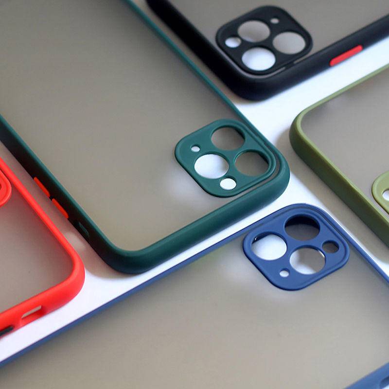 Case Matte Warna Kontras Cover Proteksi Belakang Hp Untuk iPhone 14 / 13pro / Maxplus / 14