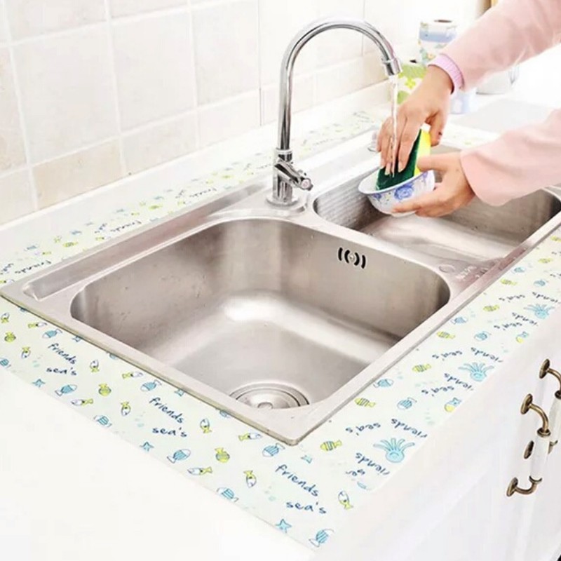 Lakban Anti Bocor Pasang Bak Cuci Piring Keramik Desain Lucu Shopee Indonesia