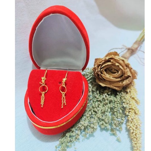Anting rumbai 1gram emas kadar rendah emas muda