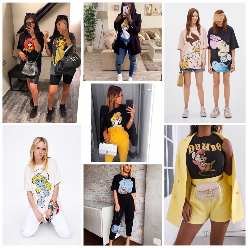 VOL 5 | Tshirt Zara Bershka Kaos Oversize Disney Atasan import China Premium