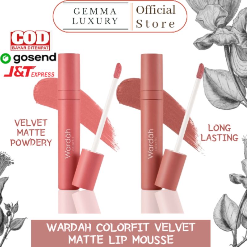 (GOSEND/COD) WARDAH COLORFIT VELVET MATTE LIP MOUSSE | Lip cream velvet matte powdery