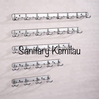 Kapstok Stainles Gantungan Baju Hook 2 Cabang 5 Kait Kapstok Stainles Gantungan Baju Hook 2 Cabang 5 Kait