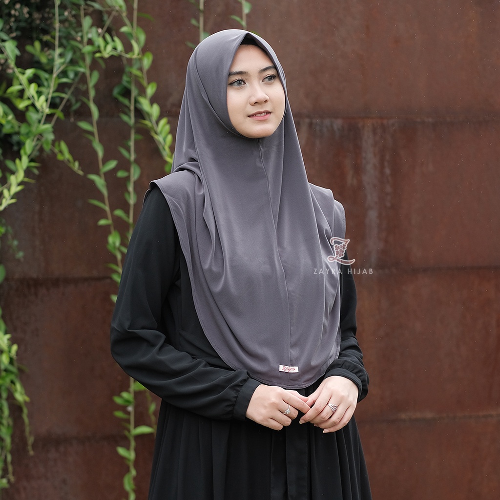 Khimar Daily Rumi by Zayrahijab-Dark Grey