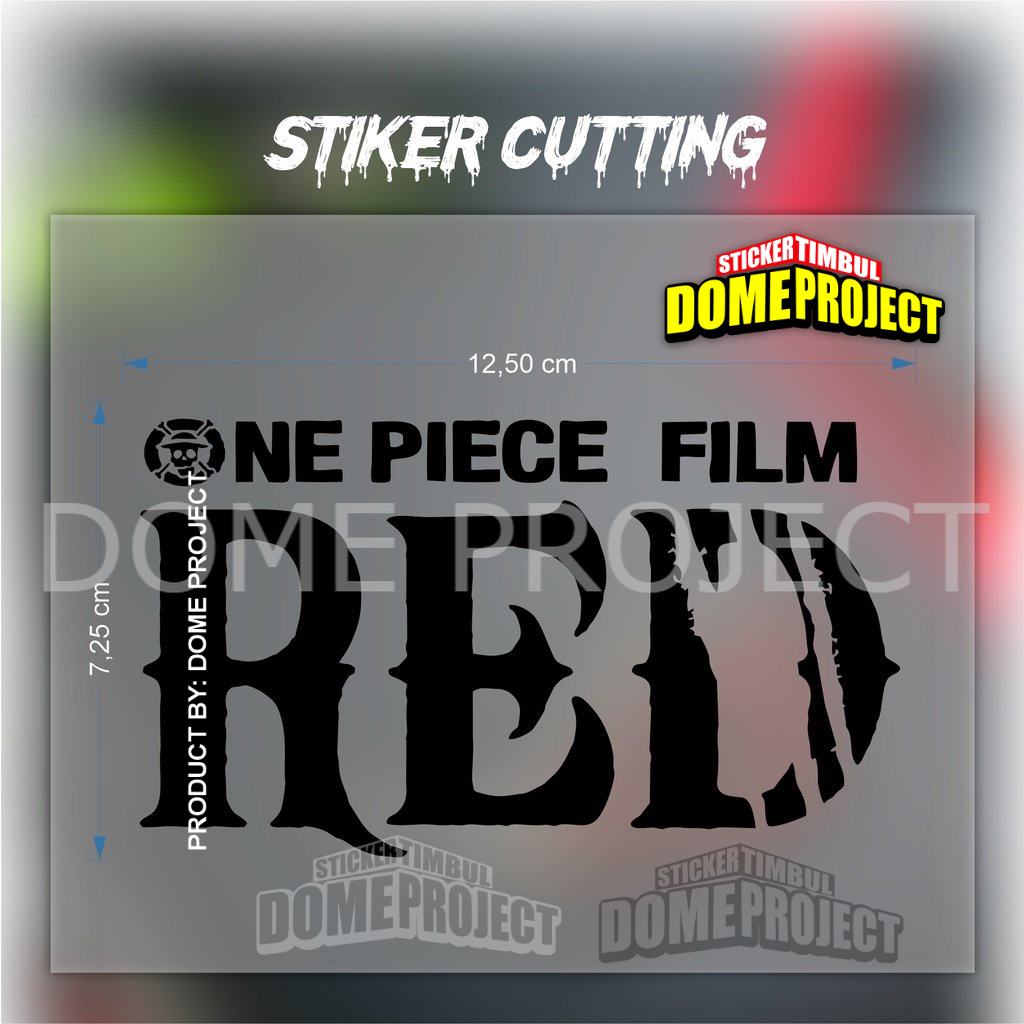 STIKER CUTTING ANIME ONE PIECE RED