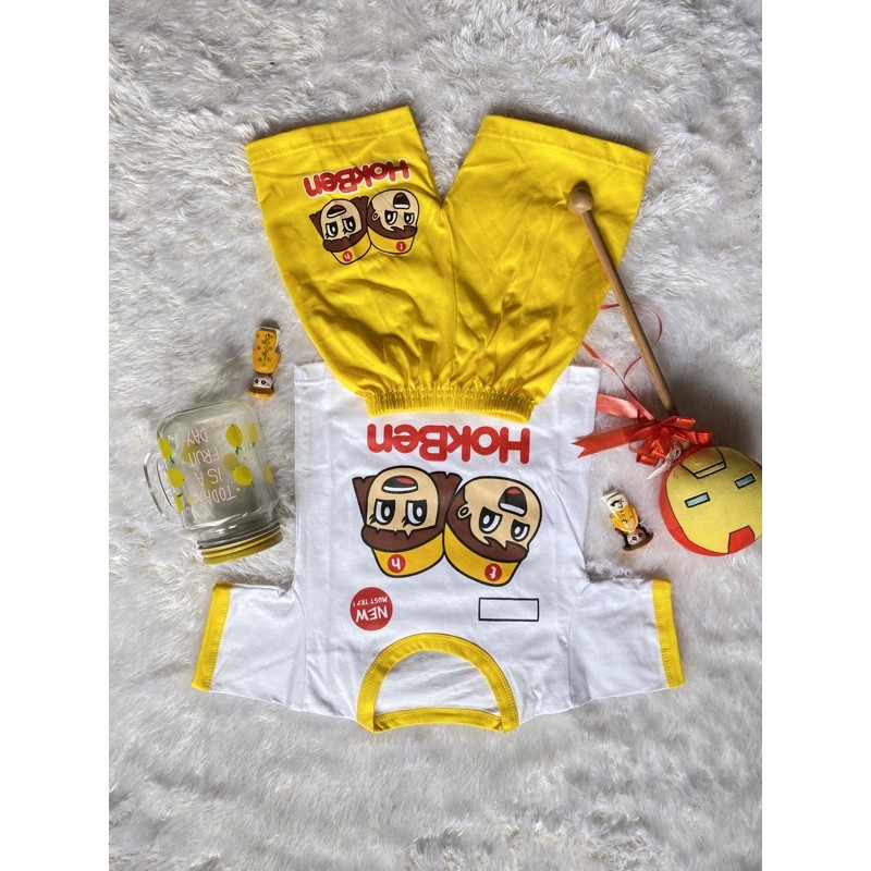 COSTUM NAMA/CUSTOM REQUEST NAMA ANAK SETELAN KARAKTER HOKA BENTO HOKBEN 6-12 BULAN PAKAI ALL SIZE