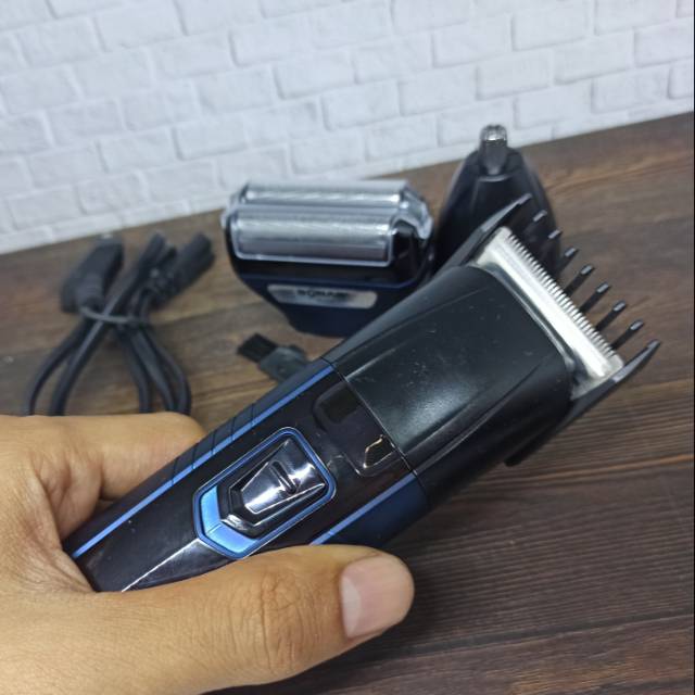 Alat cukur rambut 3 in 1 hair clipper trimmer cukuran bayi bulu jenggot hidung sonar salon sn-6020 lebih kuat dibanding kemeii 1407