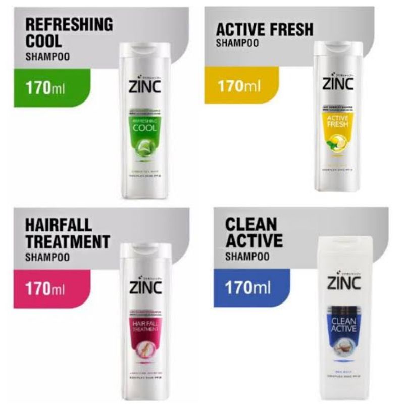 Zinc shampoo botol 170 ml