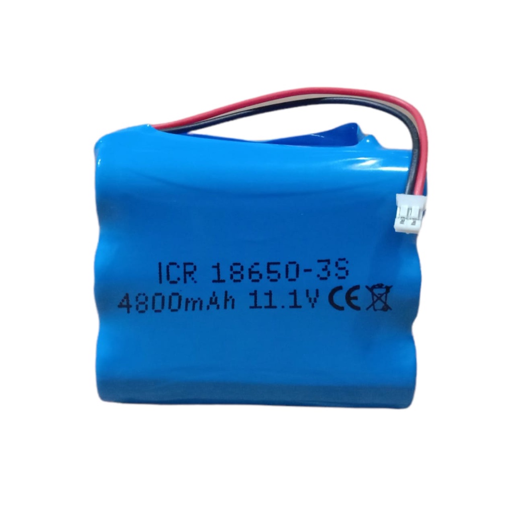 Batrai RC/ Baterai Speaker Bluetooth / Elektronik Lainnya 6X 18650-3S BMS 10A 4800mAh 11.1V KONEKTOR JST PH 2.0 2 PIN