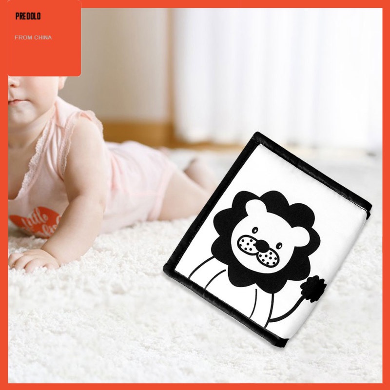 [In Stock] Newborn Baby Black and White Soft Book Rustling Crinkle Paper Teething Toy