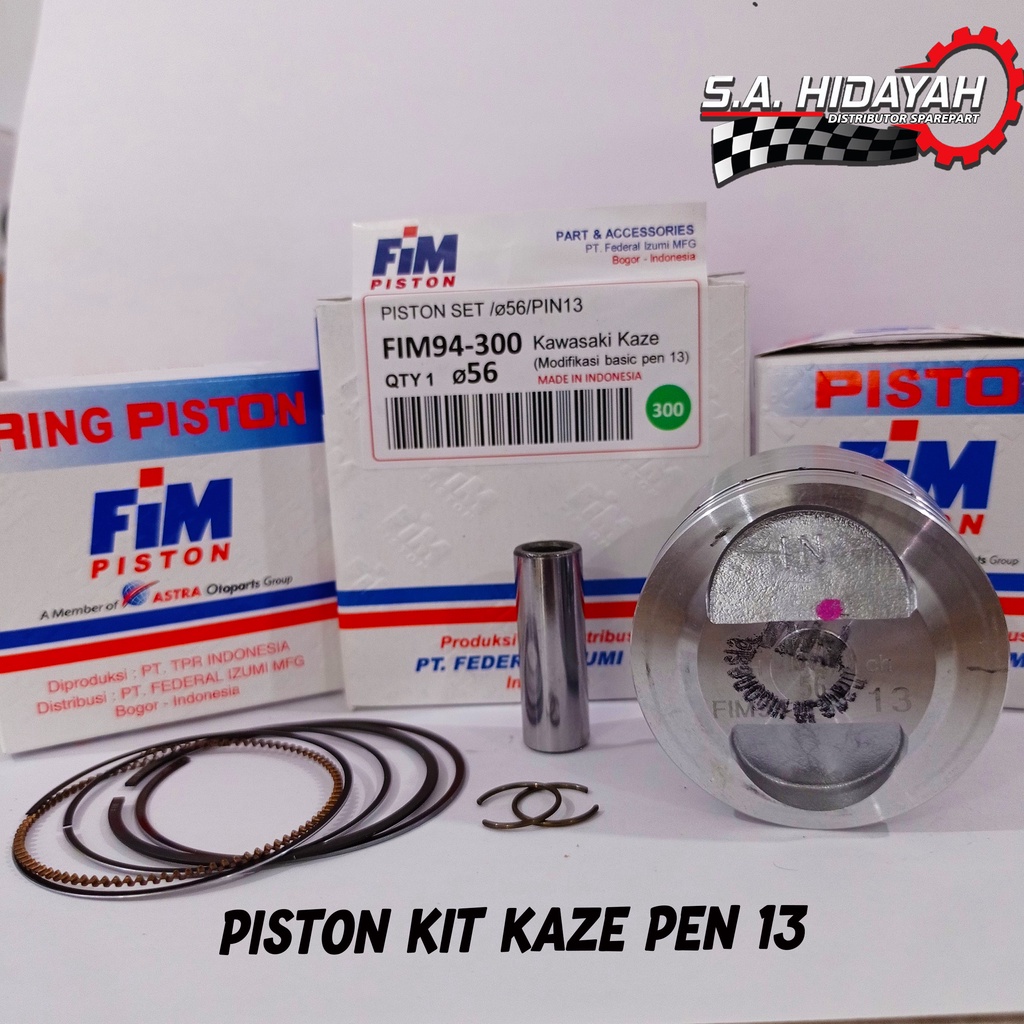 PISTON KIT SEHER SET KAWASAKI KAZE 53 53,5 54 54,5 55 56 PEN 13 FIM IZUMI-2