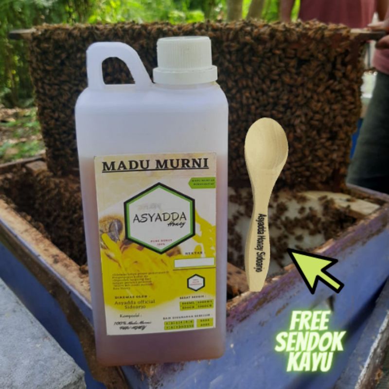 

Raw honey 1kg Madu Murni Asli Nektar Bunga