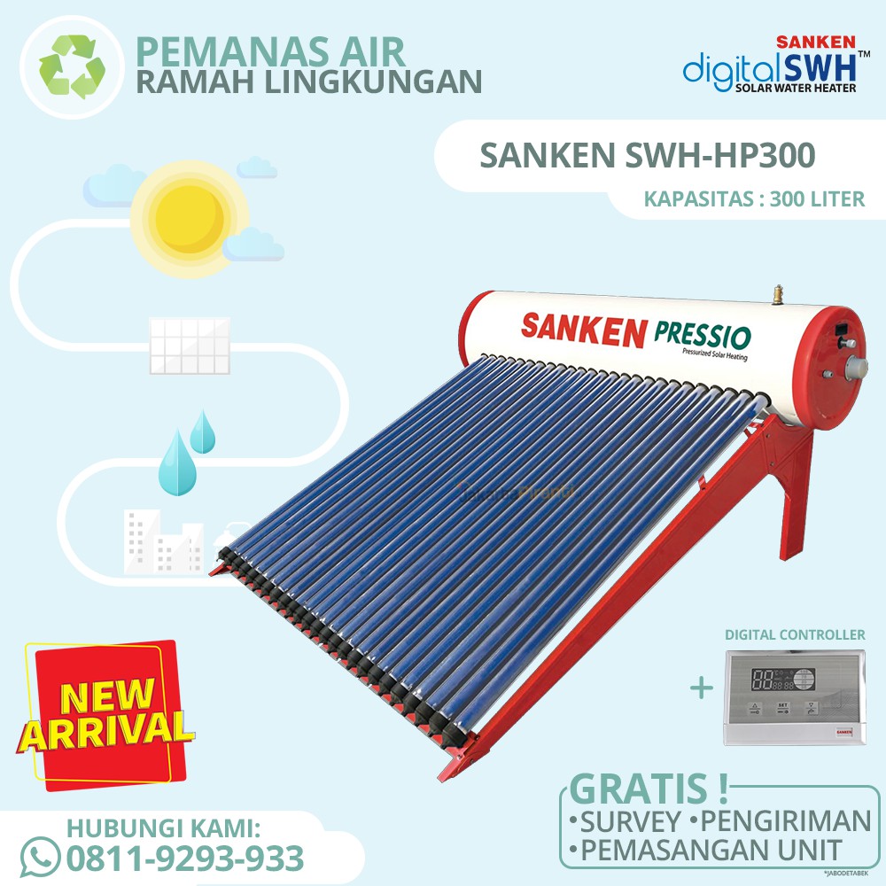 Sanken SWH-HP300 Pemanas Air Tenaga Surya