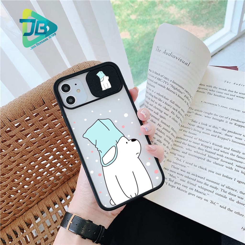 SOFTCASE SLIDE KAMERA BEAR OPPO VIVO SAMSUNG XIAOMI REALME IPHONE ALL TYPE JB4967