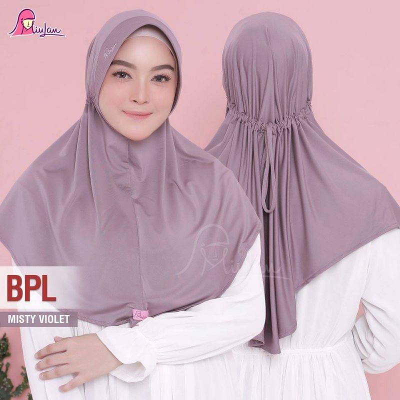 Miluan Hijab Plan Laura Dewasa Kerudung Dewasa Jilbab Instant  Size L XL Plain Laura | {BISA COD}-3