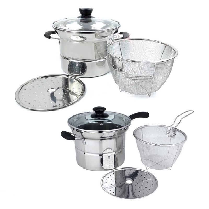 PANCI 3 IN 1/COOKING POT 3 IN 1/DEEP FRYER/PANCI KUKUS,GORENG,REBUS/PANCI MULTIFUNGSI PANCI MIE