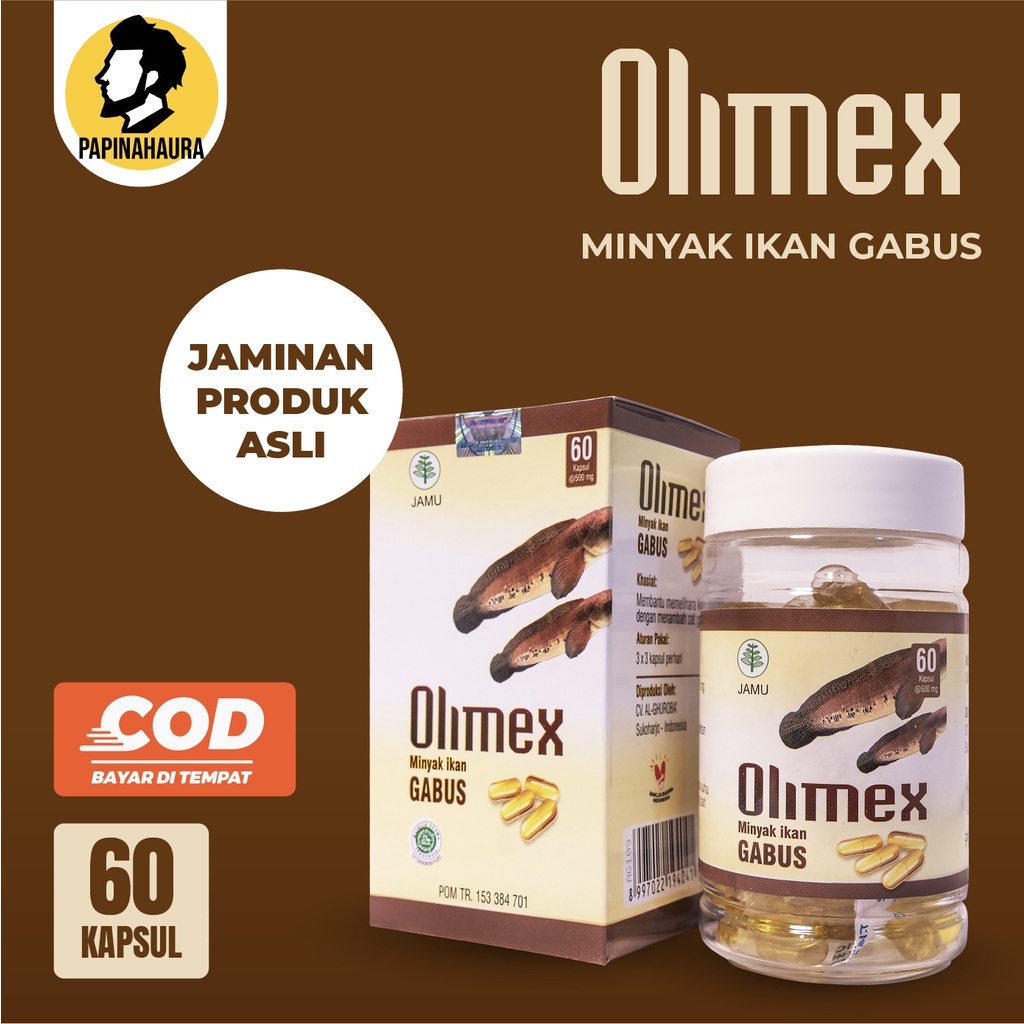 Kapsul Ekstrak Ikan Gabus Kutuk Olimex - Kapsul Pasca Operasi ASLI 100% - Ekstrak Albumin Albusmin S