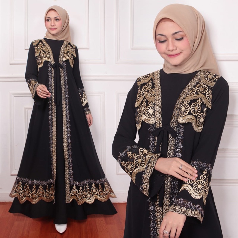 MF Store - Abaya Turkey Hitam Remaja Terbaru - Gamis Abaya Terbaru Turki - Abaya Modern 2022 - Abaya