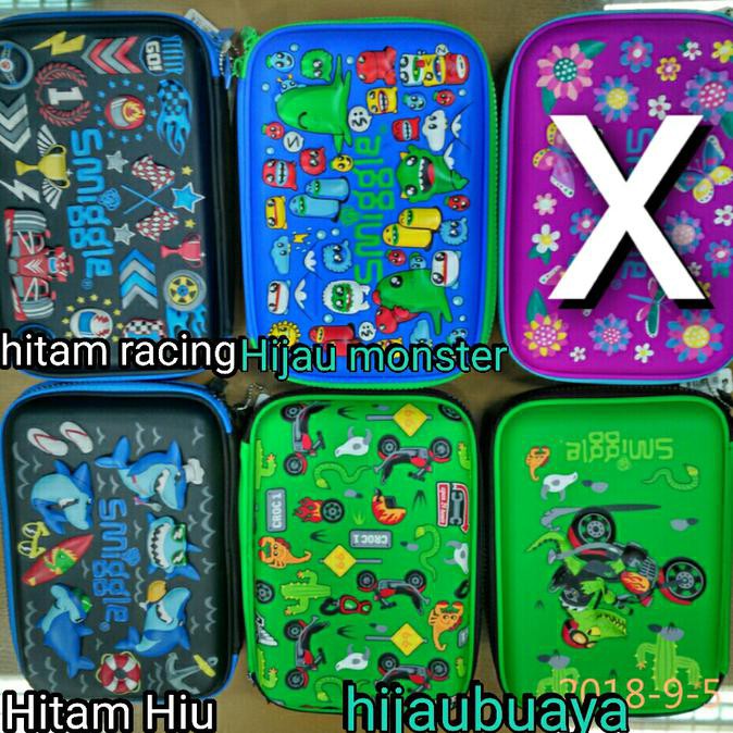 

HOT SALE Smiggle Hard Top Pencil Case Organizer / kotak serbaguna - Biru Muda Terjamin