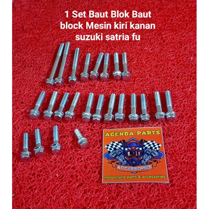 1 Set Baut Blok Mesin kiri kanan baud block mesin suzuki satria fu