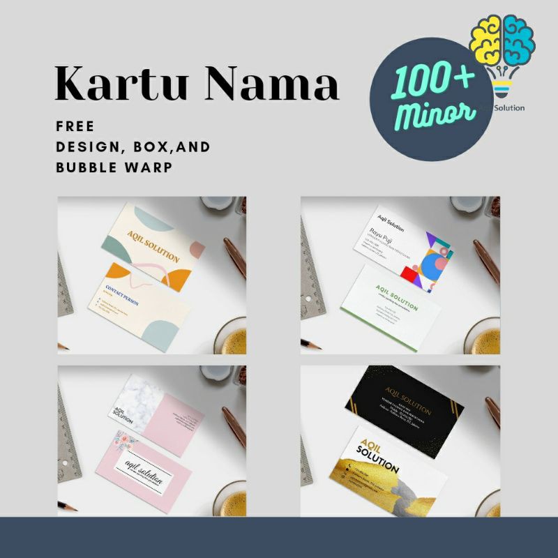 (Free Desaign ) Cetak Kartu Nama Thankyou Card Birthday Card Costum Desain Sendiri Perlengkapan Kemasan Packaging Online Shop By Aqilsolution