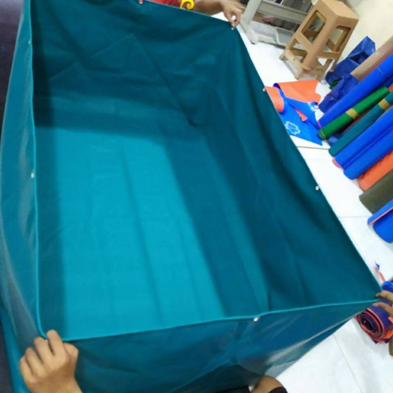 terpal kolam orchid semi karet 150×100×50