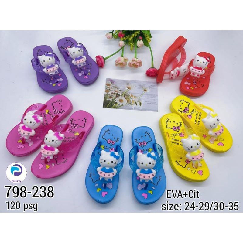 Sandal Jepit / Sandal Karet Anak 30-35 (Poita XY-798) Hello Kitty