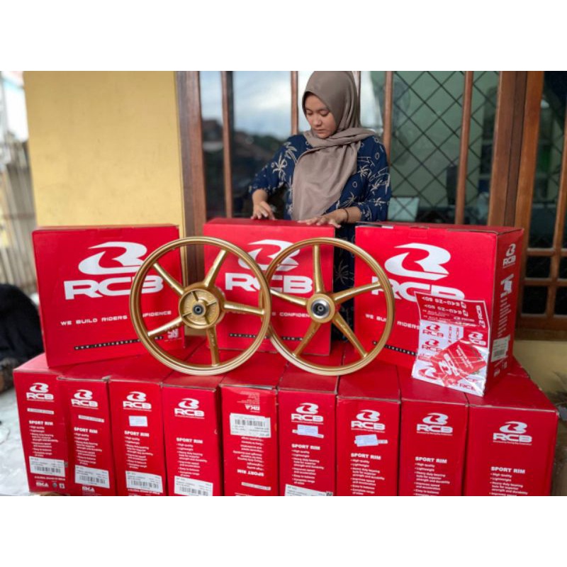 VELG RESING RCB GOLD YAMAHA JUPITER Z FIZ R UKURAN 140 160 RING 17 SET DEPAN BELAKANG