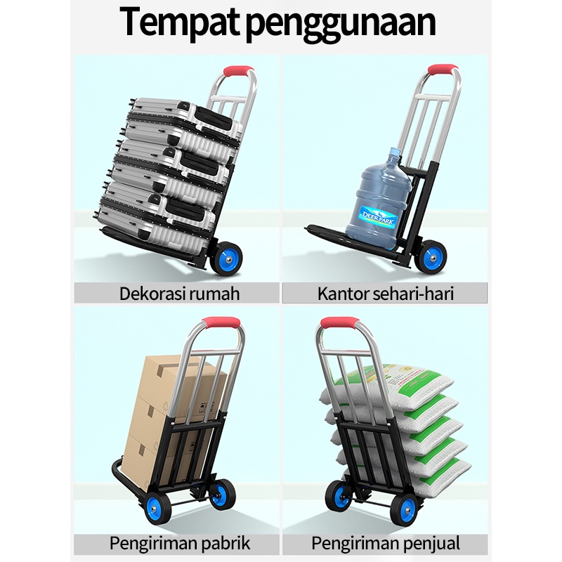 Reaim Troley Lipat Bawa Aqua Galon Troli Lipat Trolley Barang Serbaguna Luggage Carrier Trolley Lipat Troli Barang Lipat Dorongan Galon