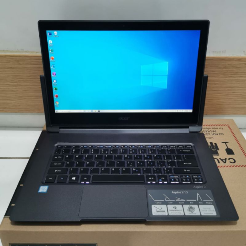 Laptop 2 in 1 Acer Aspire R 13 Intel Core i5-6200U Ram 8GB SSD 256GB FHD IPS Tablet Touchscreen Mulus