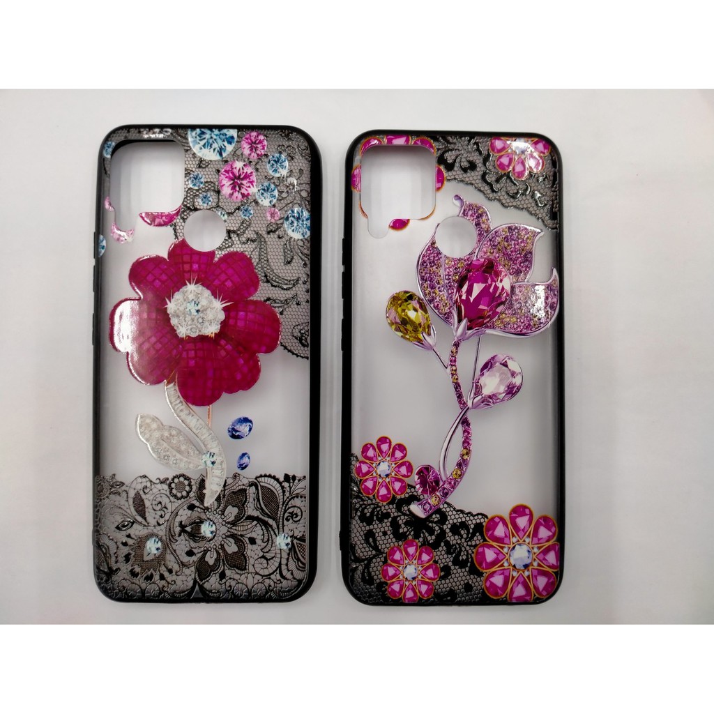 Casing Henna Pelindung REALME 7 NARZO 20 PRO 30A 20 C11 C12 C15 C25 A1K C2 A3S Case Flower Henna 3D