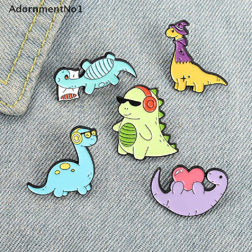 (AdornmentNo1) Bros / Pin Motif Kartun Dinosaurus + Hollow Untuk Aksesoris Pria / Wanita / Hadiah