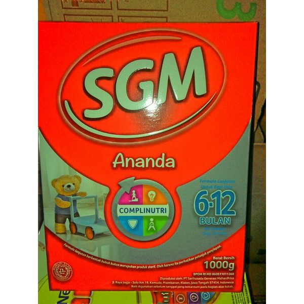 SGM 2 Ananda 6-12 Bulan 1000gr 1000 gr New