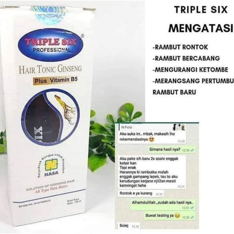 TRIPLE SIX HAIR TONIC GINSENG NASA