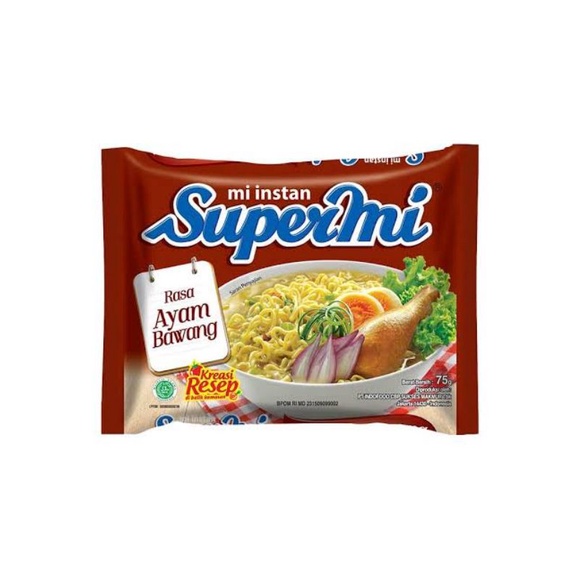 mie instan supermi ayam bawang 75gr