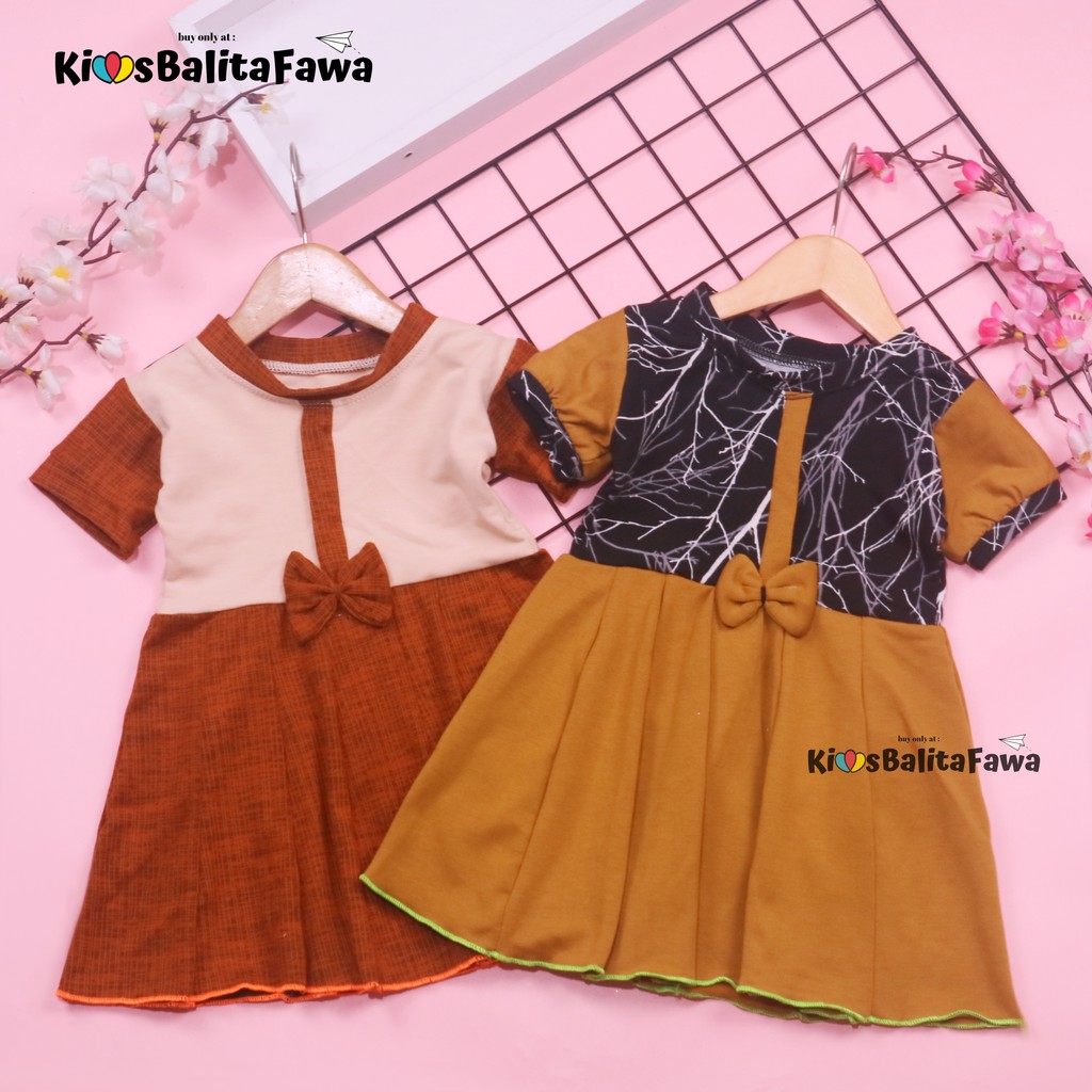 Dress Pita Bayi 3 - 12 bulan (++) / Baby Anak Perempuan Dres Lengan Murah Pesta Gaun Baju Batik Adem