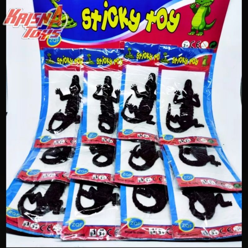 MAINAN ANAK STICKY JELLY BUAYA/PRANK BUAYA MAINAN isi 12 pcs/Lembar