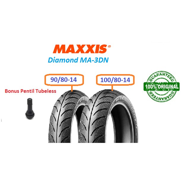 Paket Ban Motor Matic Lebar Tubeless 90 80 14 100 80 14 Maxxis Diamond Ma 3dn Shopee Indonesia