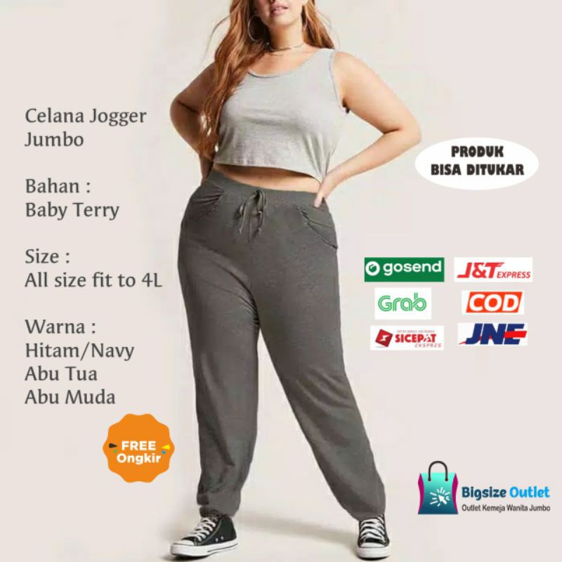 Jumbo Celana Jogger Training Wanita Jumbo BIG ALL SIZE 4L Celana Panjang Training - Felice jumbo