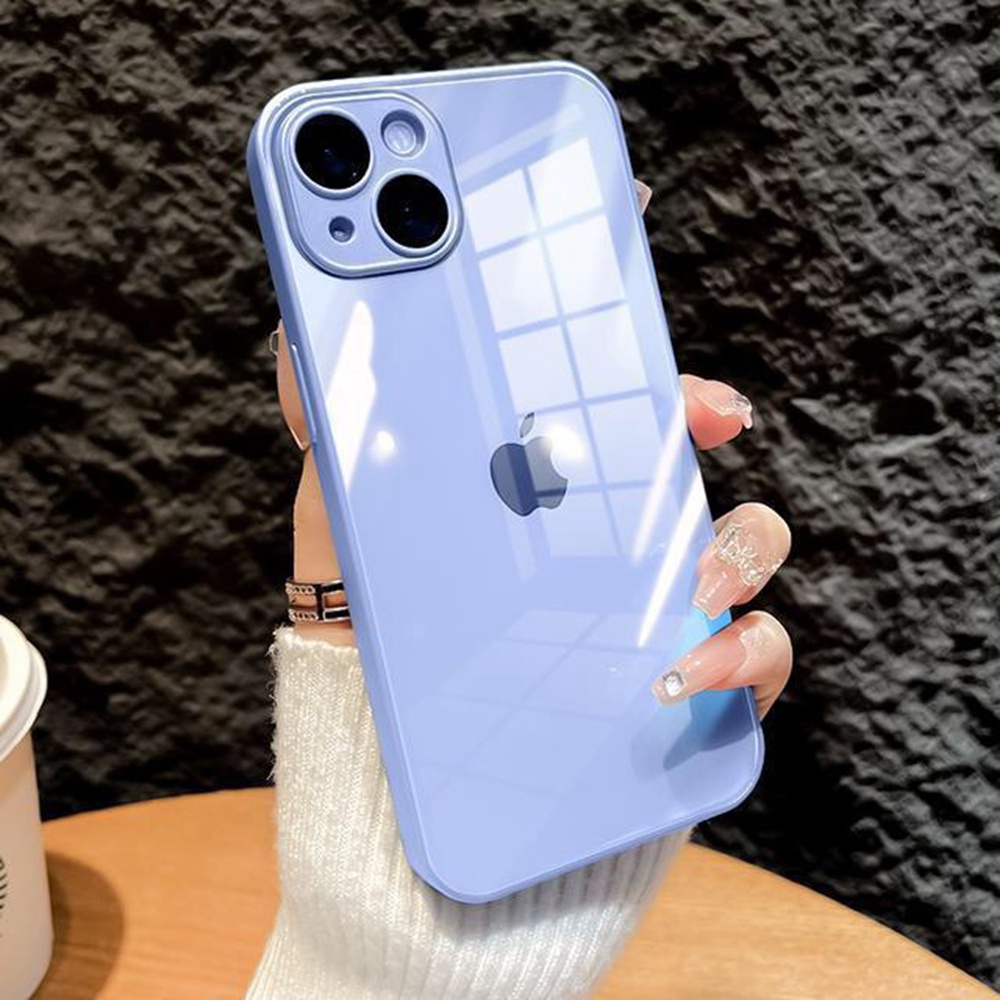 Casing Tempered Glass + Lapisan Silikon Shockproof + Pelindung Lensa Untuk iPhone 11 Pro MAX 12 13 Pro MAX