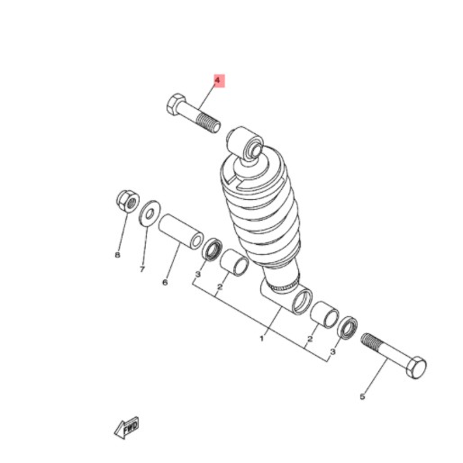 baut shock shok sok belakang bagian atas scorpio ori ygp 90101-12800