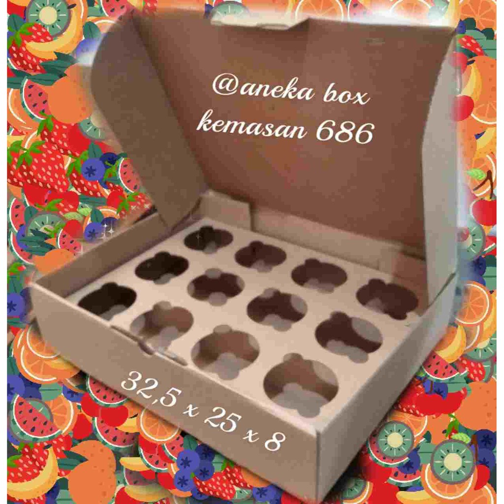 

Box Cogurated Packaging Dus Kemasan Kue Sekat 12