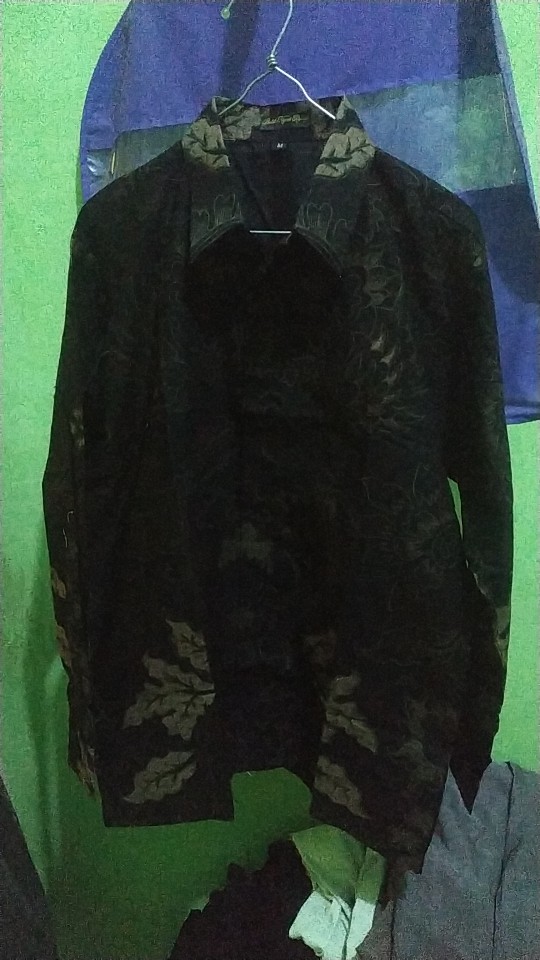 Hem Baju Seragam Kantor Kemeja Batik Pria Lengan Panjang Premium Katun Furing Motif Kanaka